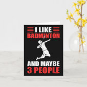 Ik vind badminton leuk en misschien badminton spel kaart (Gele Bloem)