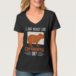 Ik vind capibara's echt leuk ok capibara dier t-shirt