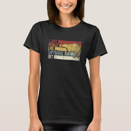 Ik vind capibara's gewoon echt leuk Ok capibara's T-shirt (Voorkant)