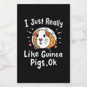 Ik vind cavia's echt leuk wijn etiket (Enkel label)