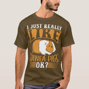 Ik vind cavia's gewoon echt leuk Ok huisdier cavia T-shirt