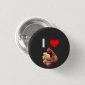 IK VIND CHICKEN-BUTTON RONDE BUTTON 3,2 CM (Voorkant /achterkant)
