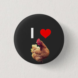 IK VIND CHICKEN-BUTTON RONDE BUTTON 3,2 CM