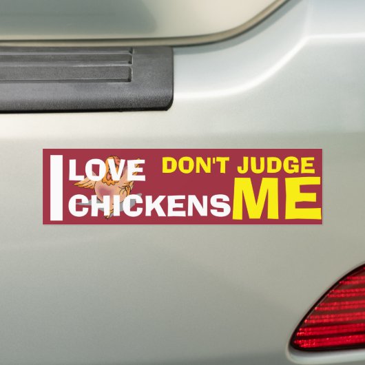 IK VIND CHICKENS Bumpersticker (Op auto)