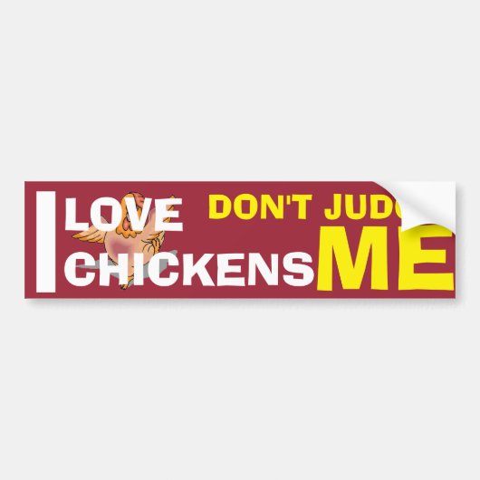 IK VIND CHICKENS Bumpersticker (Voorkant)