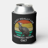 Ik vind Cornish Rexen gewoon echt leuk, OK? Blikjeskoeler (Blikje Voorkant)