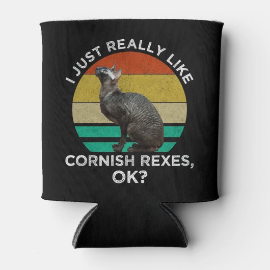 Ik vind Cornish Rexen gewoon echt leuk, OK? Blikjeskoeler (Voorkant)