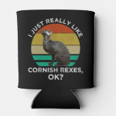 Ik vind Cornish Rexen gewoon echt leuk, OK? Blikjeskoeler (Achterkant)
