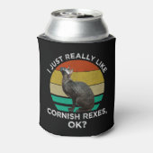 Ik vind Cornish Rexen gewoon echt leuk, OK? Blikjeskoeler (Blikje Achterkant)