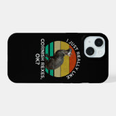 Ik vind Cornish Rexen gewoon echt leuk, OK? iPhone 15 Case (Achterkant horizontaal)