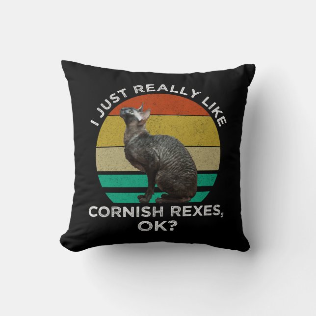 Ik vind Cornish Rexen gewoon echt leuk, OK? Kussen (Voorkant)
