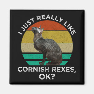 Ik vind Cornish Rexen gewoon echt leuk, OK? Magneet