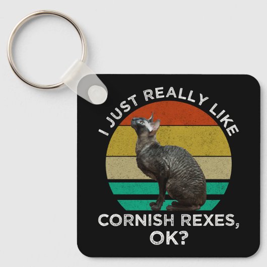 Ik vind Cornish Rexen gewoon echt leuk, OK? Sleutelhanger (Voorkant)
