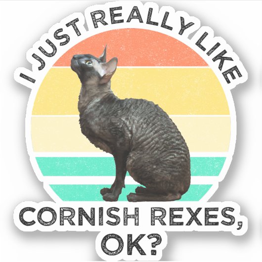 Ik vind Cornish Rexen gewoon echt leuk, OK? Sticker (Voorkant)