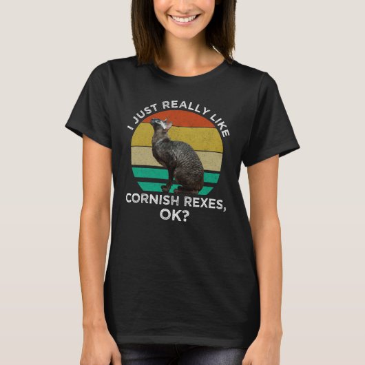 Ik vind Cornish Rexen gewoon echt leuk, OK? T-shirt (Voorkant)