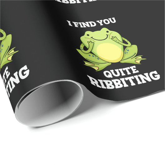 Ik vind dat je grappige kikker pun Dark BG Cadeaupapier (Rol Hoek)