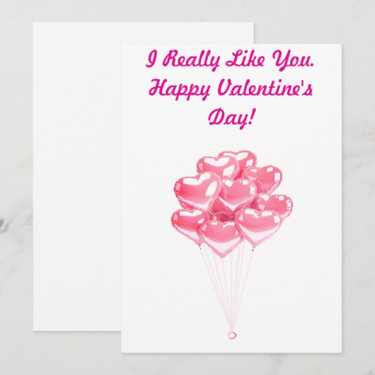 Ik vind de Kaart van je Valentijns leuk (Voorkant / Achterkant)