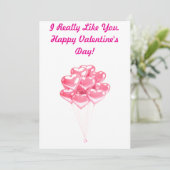 Ik vind de Kaart van je Valentijns leuk (Staand voorkant)