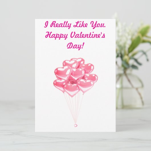 Ik vind de Kaart van je Valentijns leuk (Staand voorkant)