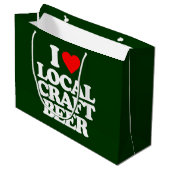 IK VIND DE LOKALE KRAFT BEER LARGE CADEAUTASJE (Voorkant Gekanteld)