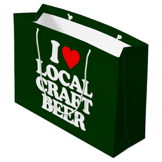 IK VIND DE LOKALE KRAFT BEER LARGE CADEAUTASJE (Achterkant Gekanteld)