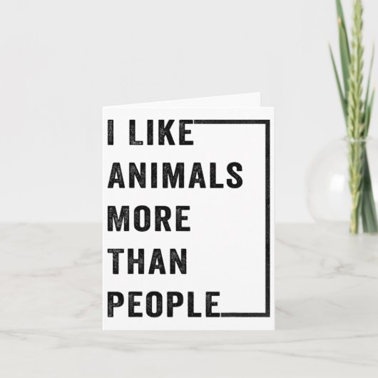 Ik vind dieren leuker dan mensen 2 kaart (Voorkant)