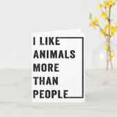 Ik vind dieren leuker dan mensen 2 kaart (Gele Bloem)