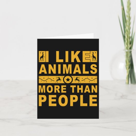 Ik vind dieren leuker dan mensen 3 kaart (Voorkant)
