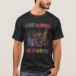 Ik vind dieren leuker dan mensen Boerderijdier Veg T-shirt