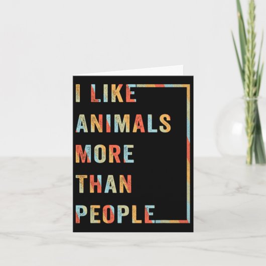 Ik vind dieren leuker dan mensen kaart (Voorkant)