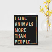 Ik vind dieren leuker dan mensen kaart (Gele Bloem)