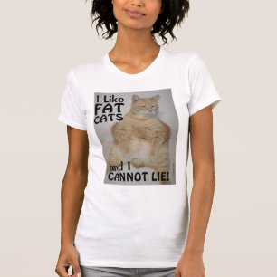Ik vind dikke katten leuk en ik kan niet liegen! M T-shirt