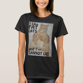 Ik vind dikke katten leuk en ik kan niet liegen! M T-shirt