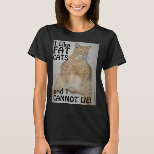 Ik vind dikke katten leuk en ik kan niet liegen! M T-shirt
