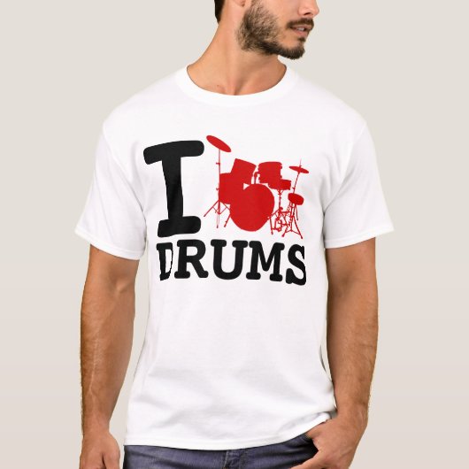 IK VIND DRUMS T-SHIRT (Voorkant)