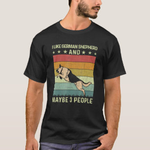 Ik vind Duitse herder leuk en misschien 3 personen T-shirt