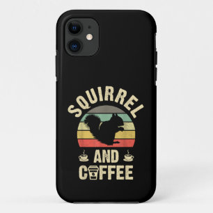 Ik vind Eekhoorn & Koffie Grappig vintage huisdier Case-Mate iPhone Case