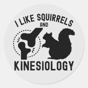 Ik vind eekhoorns en kinésiologie leuk ronde sticker