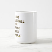 Ik vind een honkbal-glurende kat leuk magische mok (Midden)