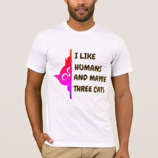 Ik vind een honkbal-loerende kat leuk t-shirt