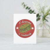 Ik vind een sandwich briefkaart (Staand voorkant)