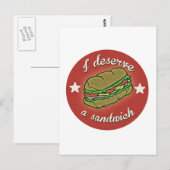 Ik vind een sandwich briefkaart (Voorkant / Achterkant)