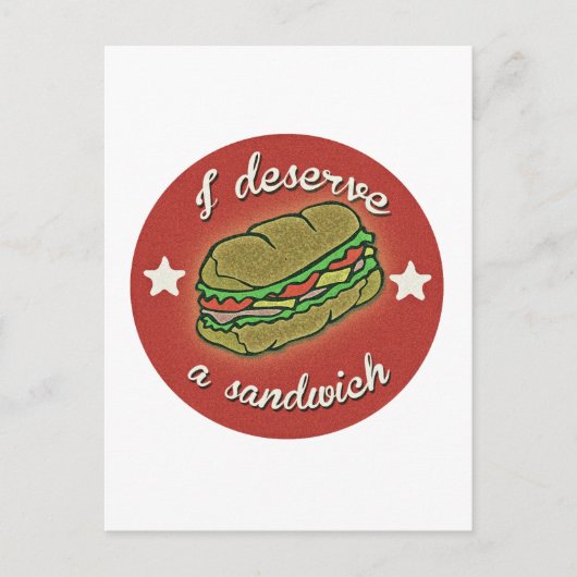 Ik vind een sandwich briefkaart (Voorkant)