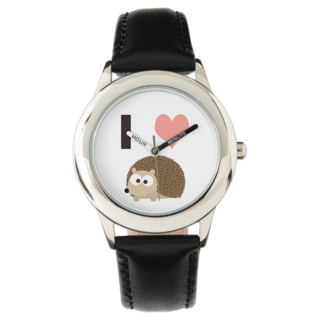 Ik vind een schattige egel leuk horloge (Voorkant)