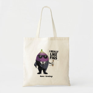 Ik vind figuren met grappige figuur karakter artwo tote bag