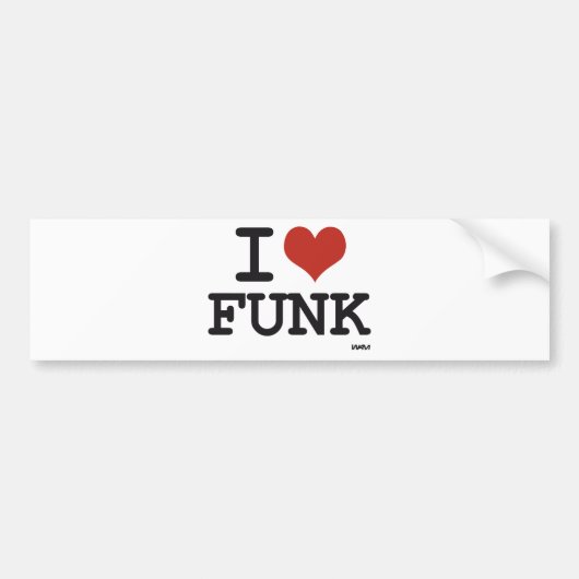 IK VIND FUNK BUMPERSTICKER (Voorkant)