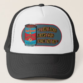 Ik vind gebakken bonen koud uit het blik leuk trucker pet