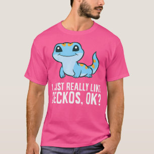 Ik vind gekko's leuk Oke hagedis Schattigee gekko T-shirt