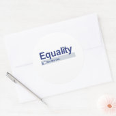 Ik vind gelijkheid leuk ronde sticker (Envelop)