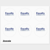 Ik vind gelijkheid leuk ronde sticker (Vel)